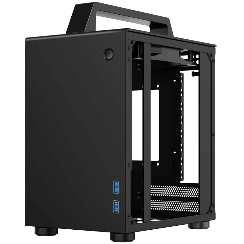 Jonsbo T8, Tempered Glass -Mini-ITX-kotelo, musta