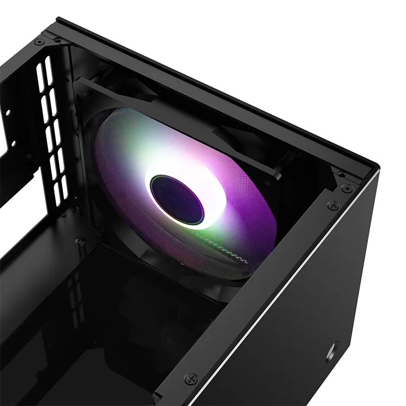 Jonsbo T8, Tempered Glass -Mini-ITX-kotelo, musta