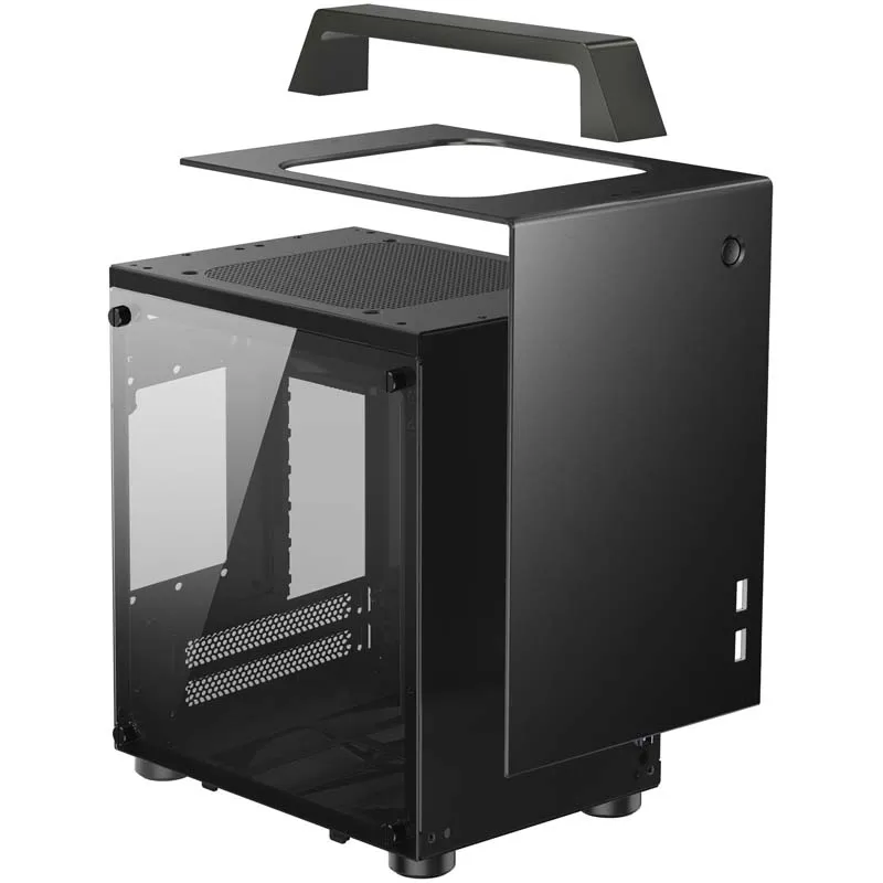 Jonsbo T8, Tempered Glass -Mini-ITX-kotelo, musta