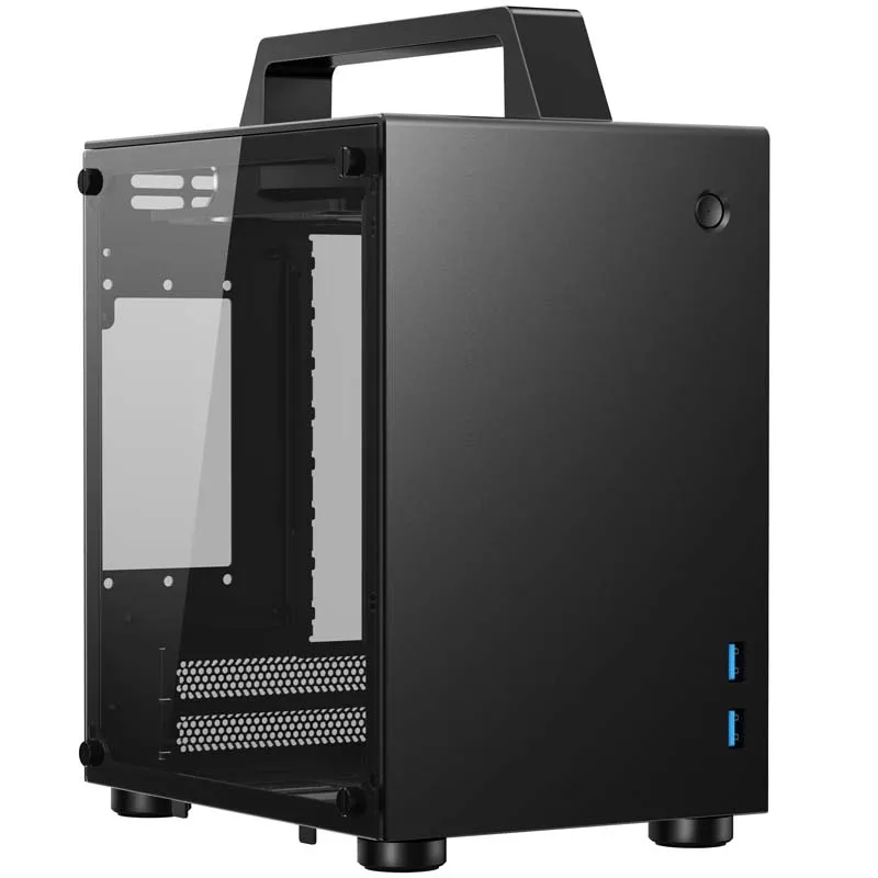 Jonsbo T8, Tempered Glass -Mini-ITX-kotelo, musta