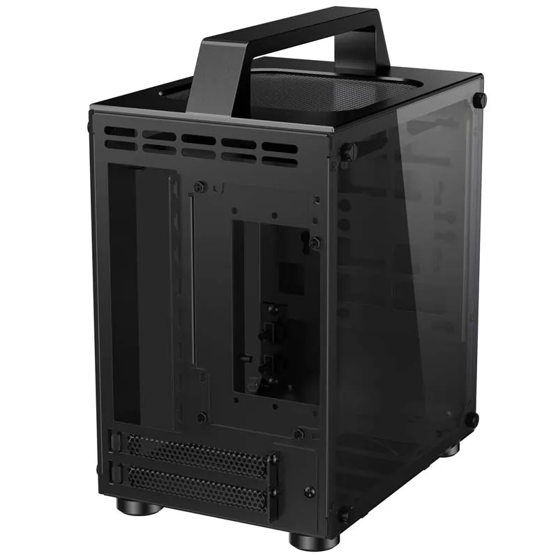 Jonsbo T8, Tempered Glass -Mini-ITX-kotelo, musta