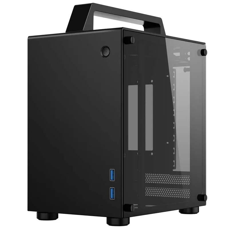 Jonsbo T8, Tempered Glass -Mini-ITX-kotelo, musta