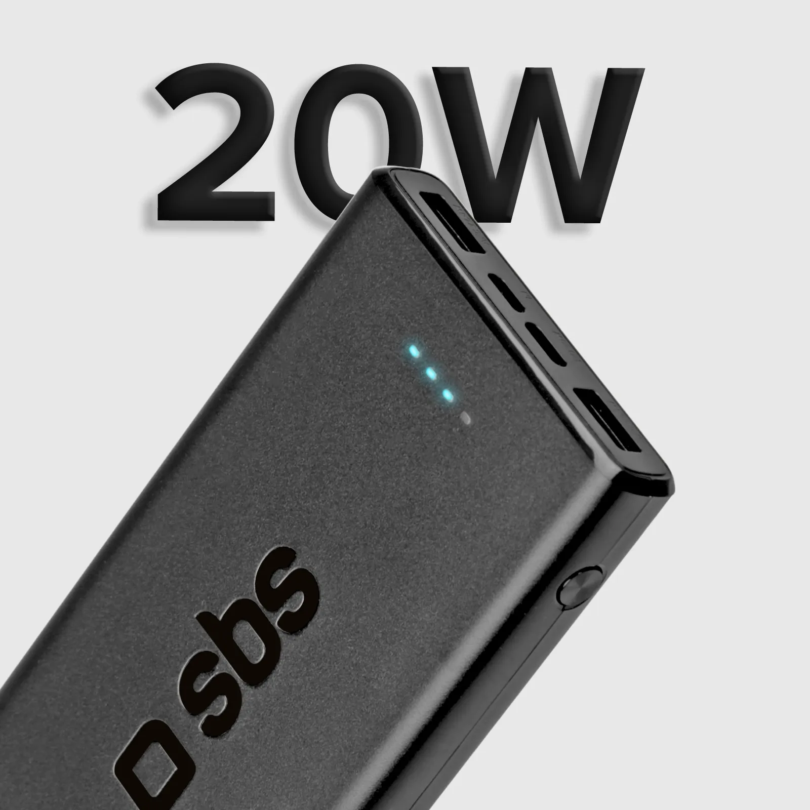 SBS TTBB10000FASTPD20K 10000 mAh, 20 W PD 20W - powerbank, Black