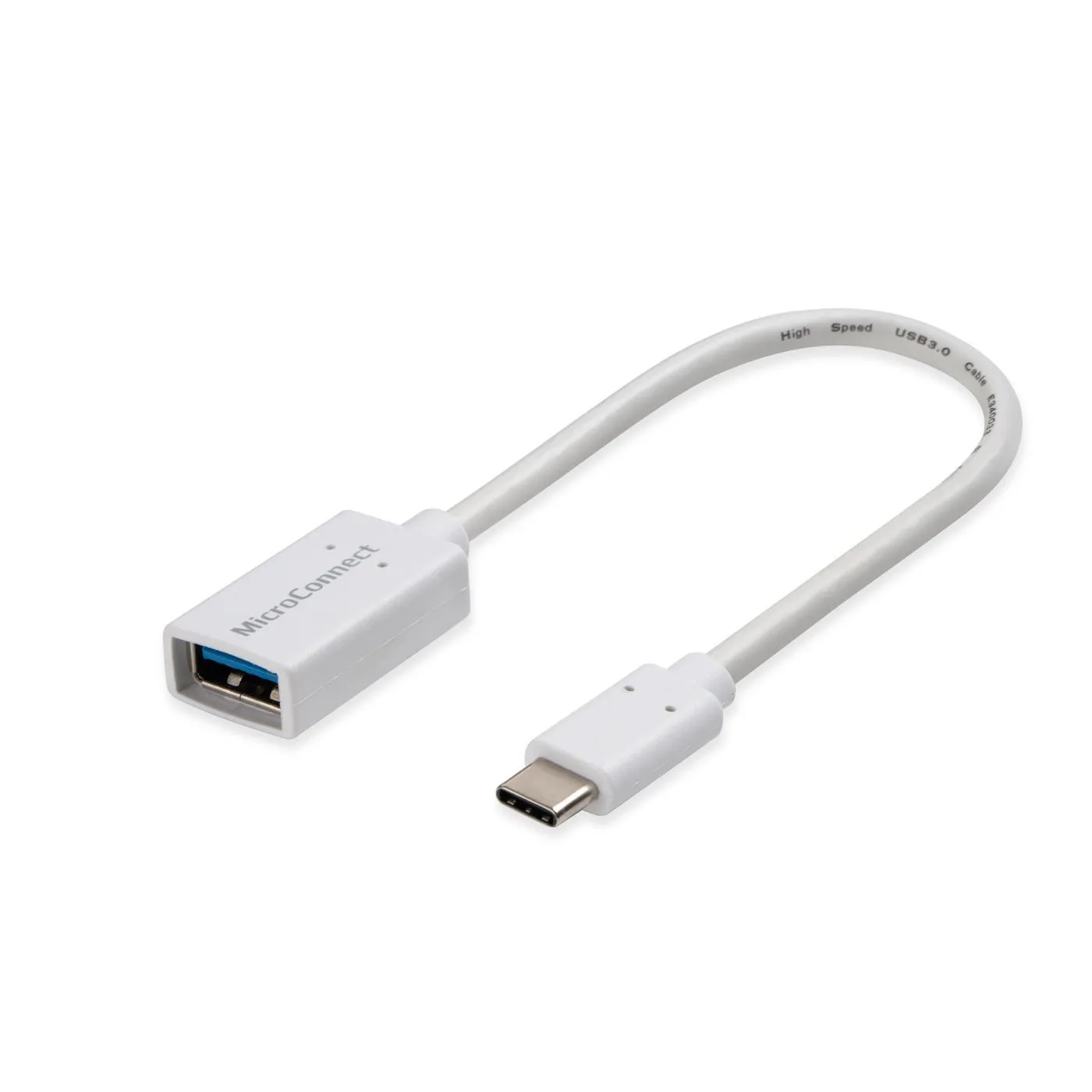 MicroConnect USB-A &ndash; USB-C 3.1 Gen 1 - cable, 0.2 m, White