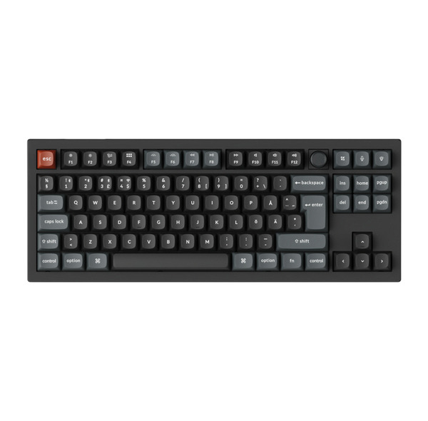 Keychron V3 Ultra 8K 80% tr&aring;dl&ouml;st mekaniskt speltangentbord, Silk POM Brown, svart