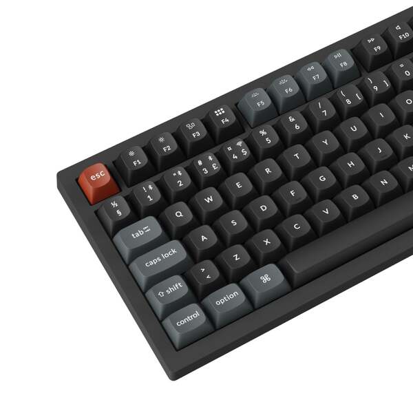Keychron V3 Ultra 8K 80% tr&aring;dl&ouml;st mekaniskt speltangentbord, Silk POM Brown, svart