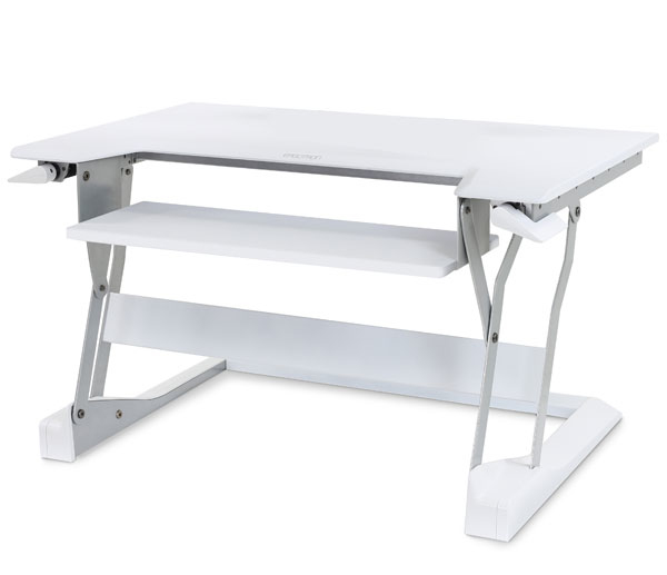 ERGOTRON WorkFit-T Sit-Stand Desktop Workstation white Increase to 38cm loads up to 15 kg
