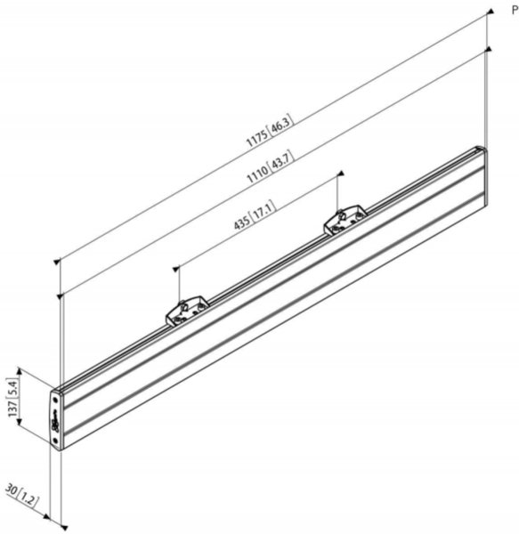 Vogel's Pro PFB 3411 Interface bar 1175mm Silver