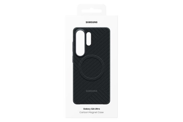 Samsung Galaxy S26 Ultra Carbon Magnet Case -suojakuori, Musta