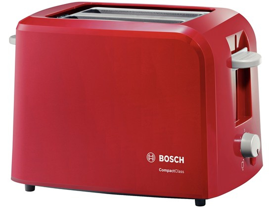 Bosch CompactClass TAT3A014 -leiv&auml;npaahdin, 2 viipaleita,  Punainen