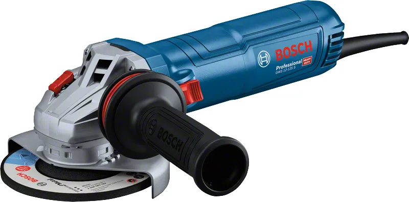 BOSCH GWS 12-125 S Professional Angle Grinder, 1,200 W, 125 mm, Blue