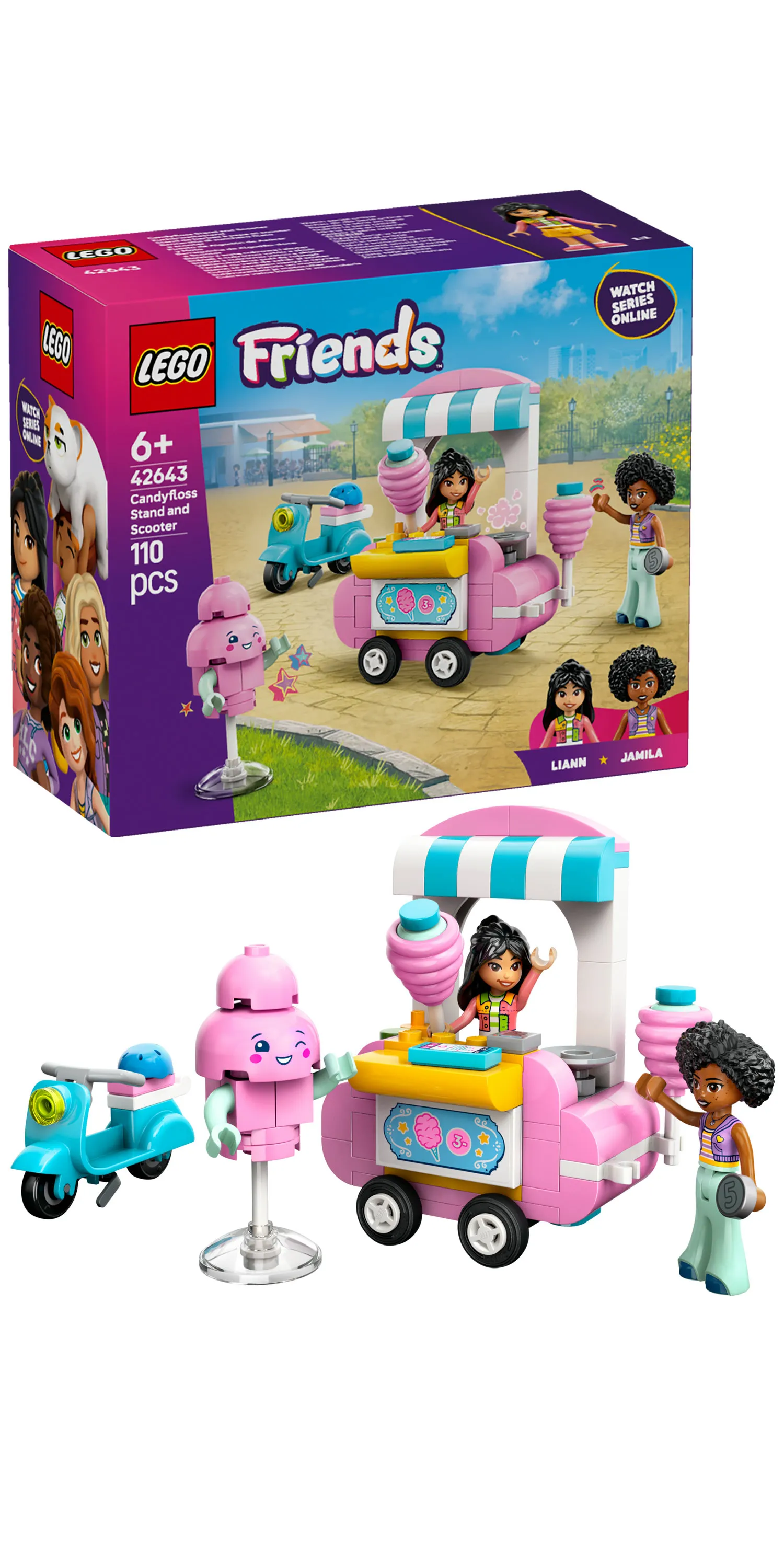 LEGO Friends Sockervaddsstånd och skoter 42643 LEGO Friends Sockervaddsstånd och skoter 42643