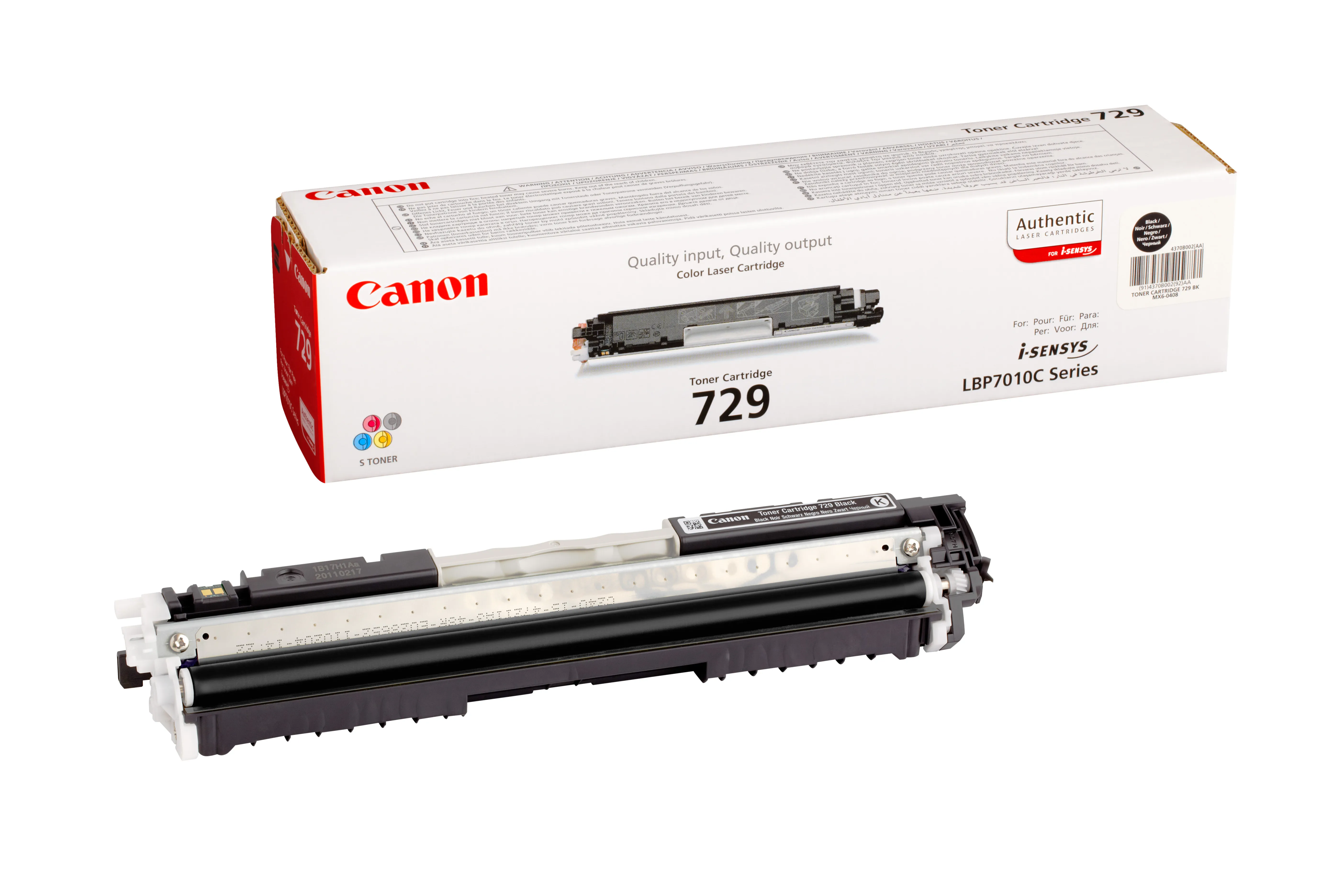 Canon CRG-729BK toner cartridge, Black