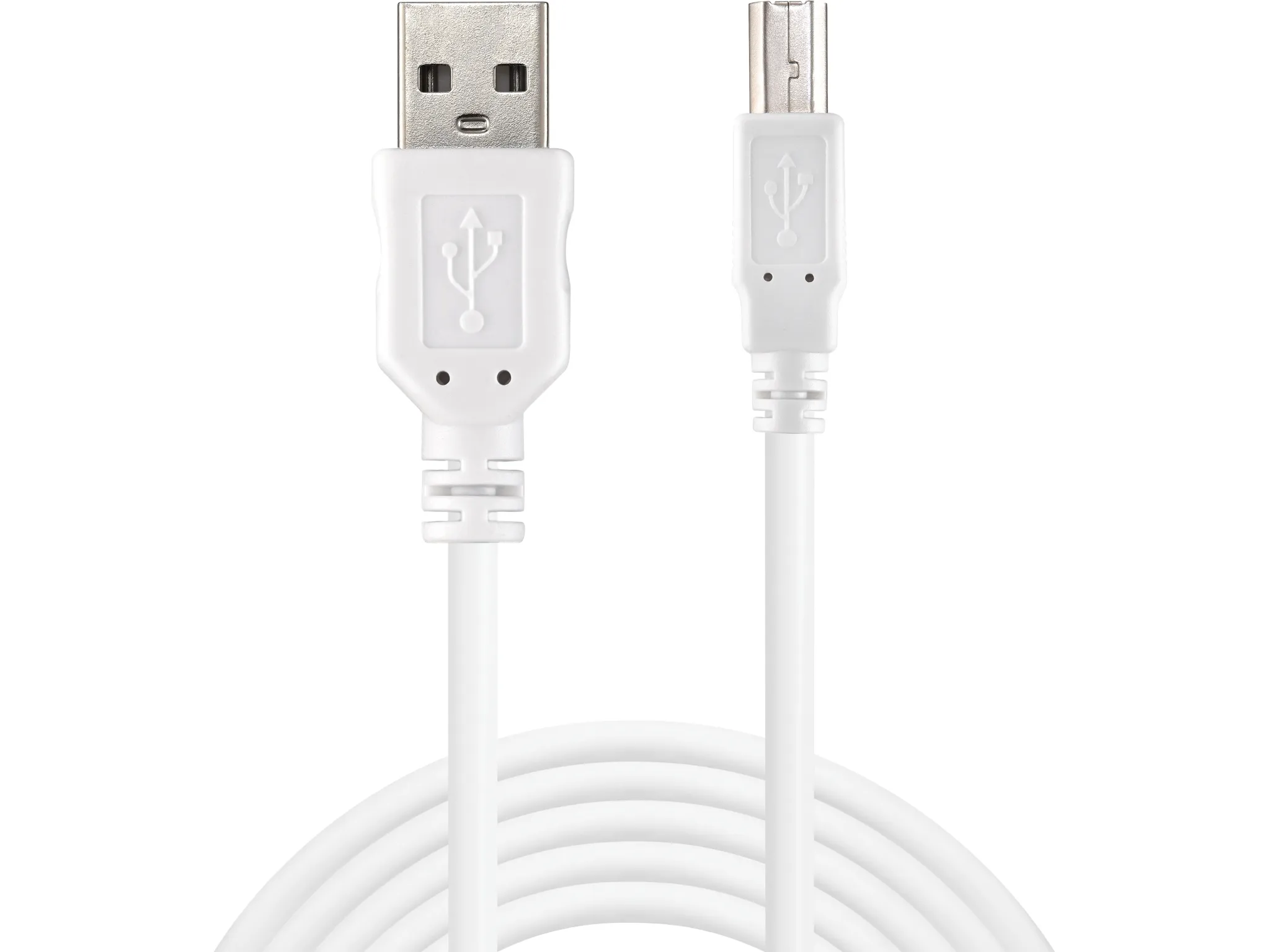 Sandberg USB-A - USB-B - cable, 1.8 m, White