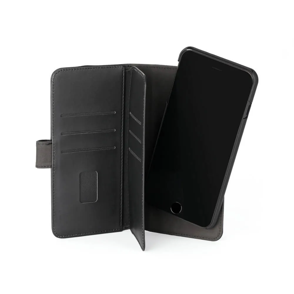 GEAR Wallet 7 Cards, iPhone 8/7/6/6s Plus - 2-in-1 pl&aring;nboksfodral, Svart