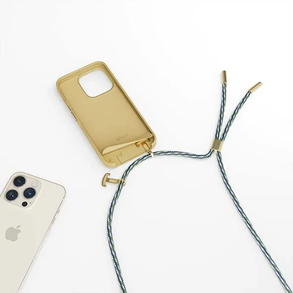 Epico Silicone Necklace, iPhone 14 Plus -suojakuori, Beige