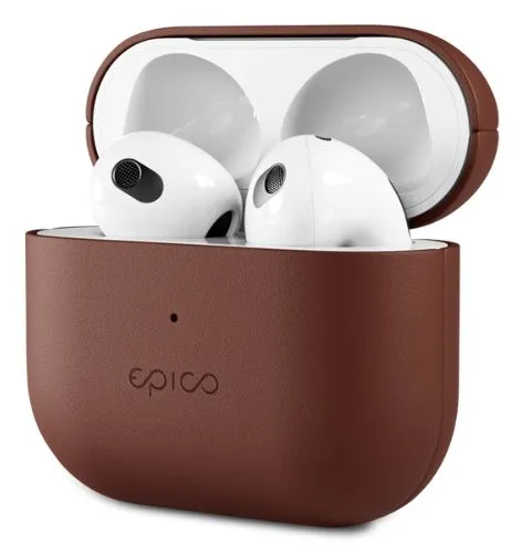 Epico Leather Case, AirPods (3rd Gen) - Case, Brown