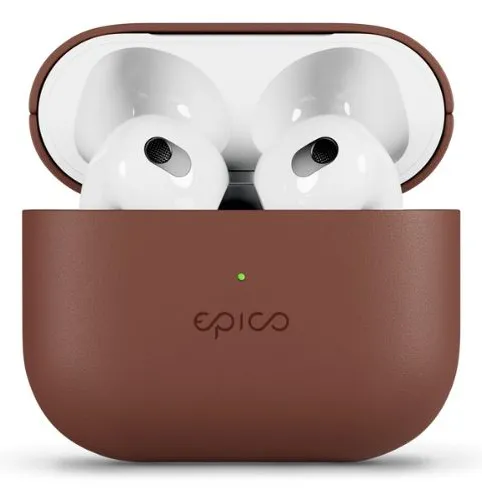 Epico Leather Case, AirPods (3rd Gen) - Case, Brown