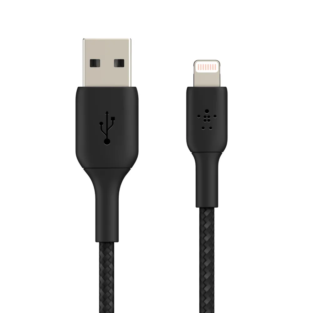 Belkin Boost Charge Braided USB-A - Lightning - kabel, 3 m, Svart