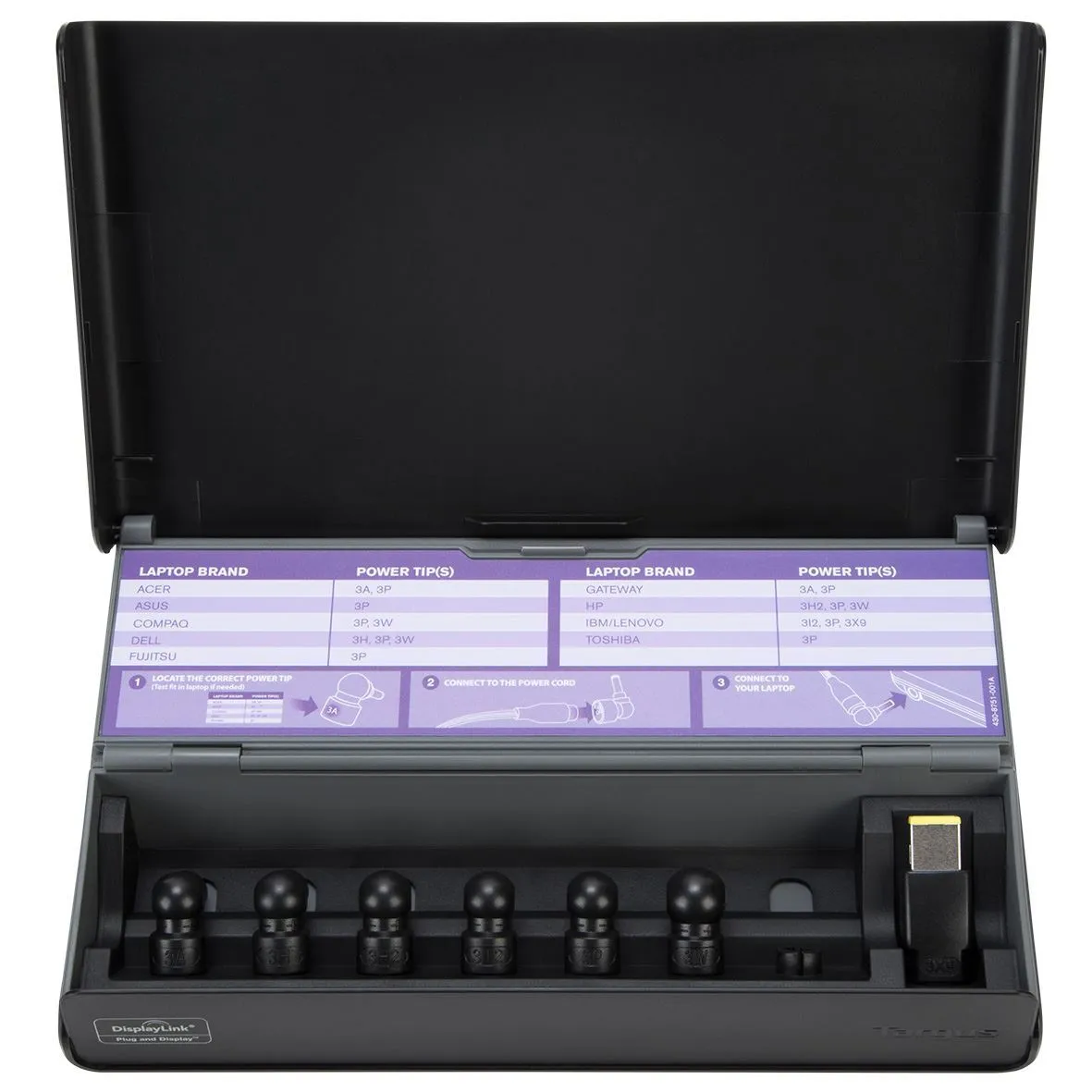 TARGUS UNIVERSAL DOCKING STATION WITH LAPTOP POWER, USB-A 3.0, SV 2K, DV 1K VIDEO, BLACK