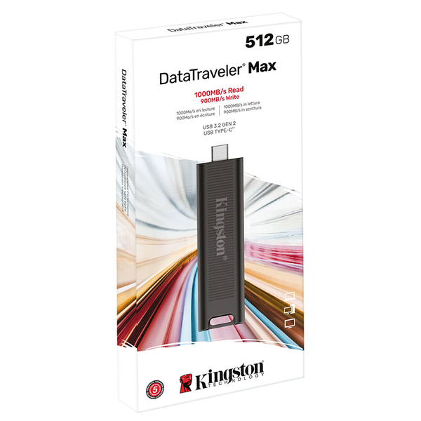 Kingston DataTraveler Max USB-C 3.2 Gen 2 512GB memory stick, Black