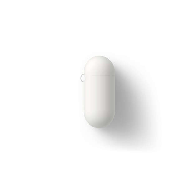 (L&ouml;yt&ouml;nurkka) ELAGO AirPods suojakotelo karbiinihakalla, valkoinen