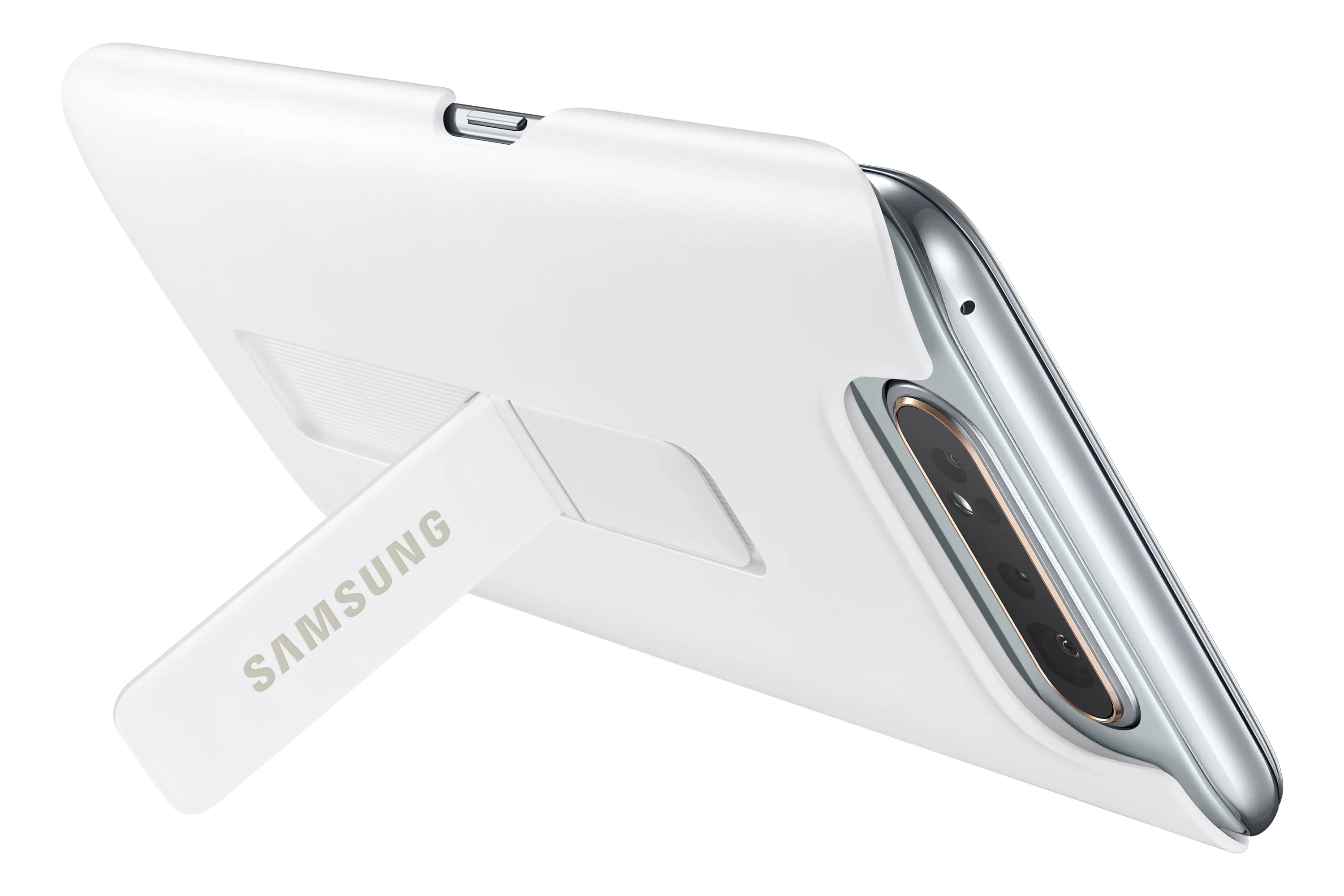Samsung Standing Cover, Galaxy A80 - fodral, Vit