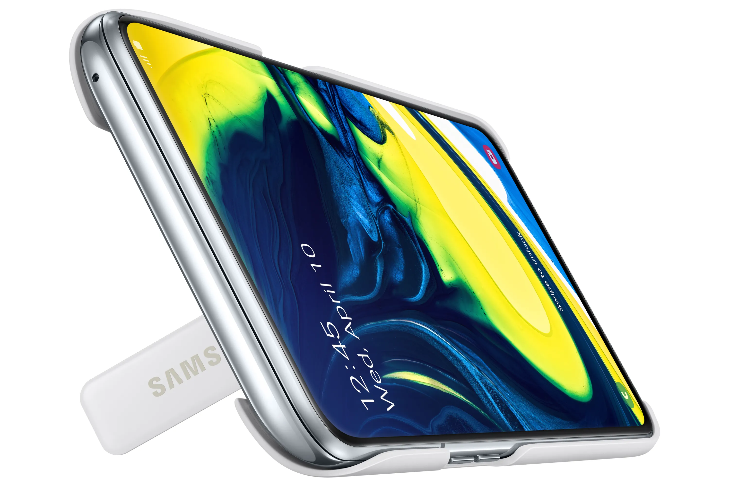 Samsung Standing Cover, Galaxy A80 - fodral, Vit
