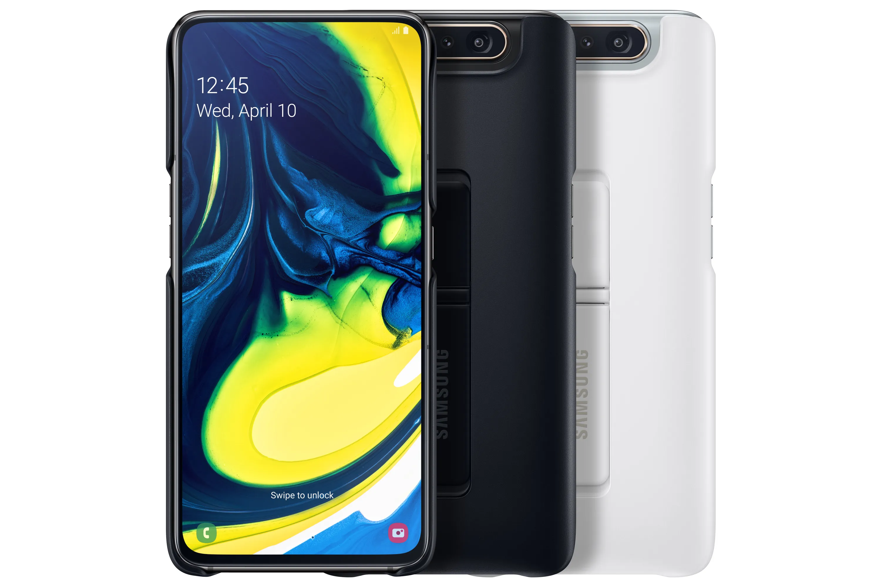 Samsung Standing Cover, Galaxy A80 - fodral, Vit