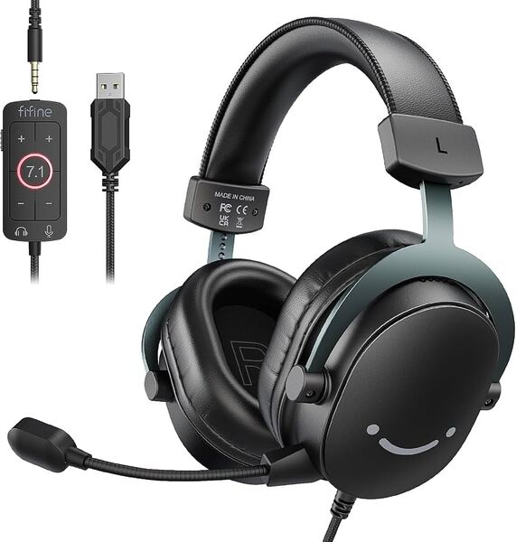 FIFINE H9 gaming headset, svart