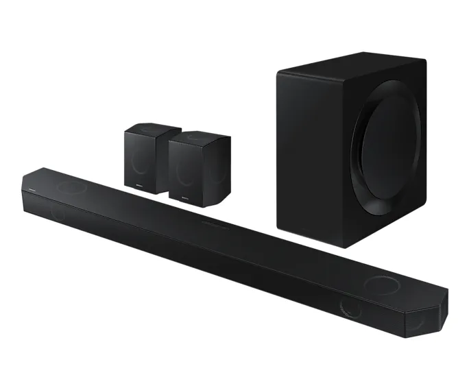 Samsung HW-Q990D, 11.1.4, Dolby Atmos Soundbar system, with wireless subwoofer, Black