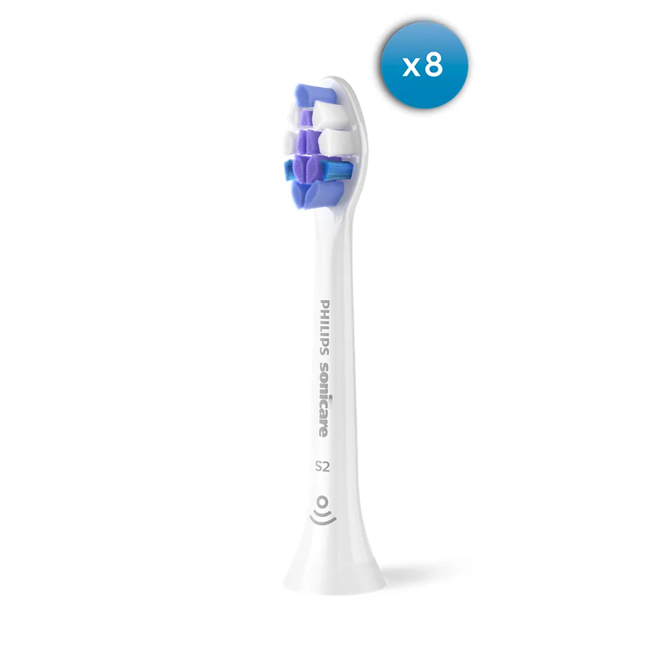 Philips Sonicare Sensitive (HX6058/87) Replacement Brush Heads, White, 8-pack