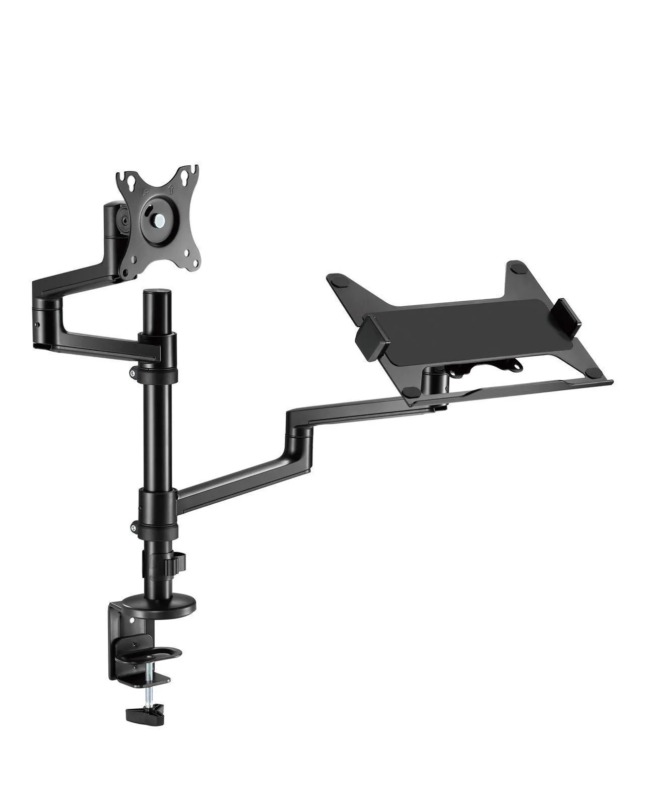 ICY BOX IB-MS622-T Desk Mount, for 1 monitor and laptop, 17-32", 13kg, Black