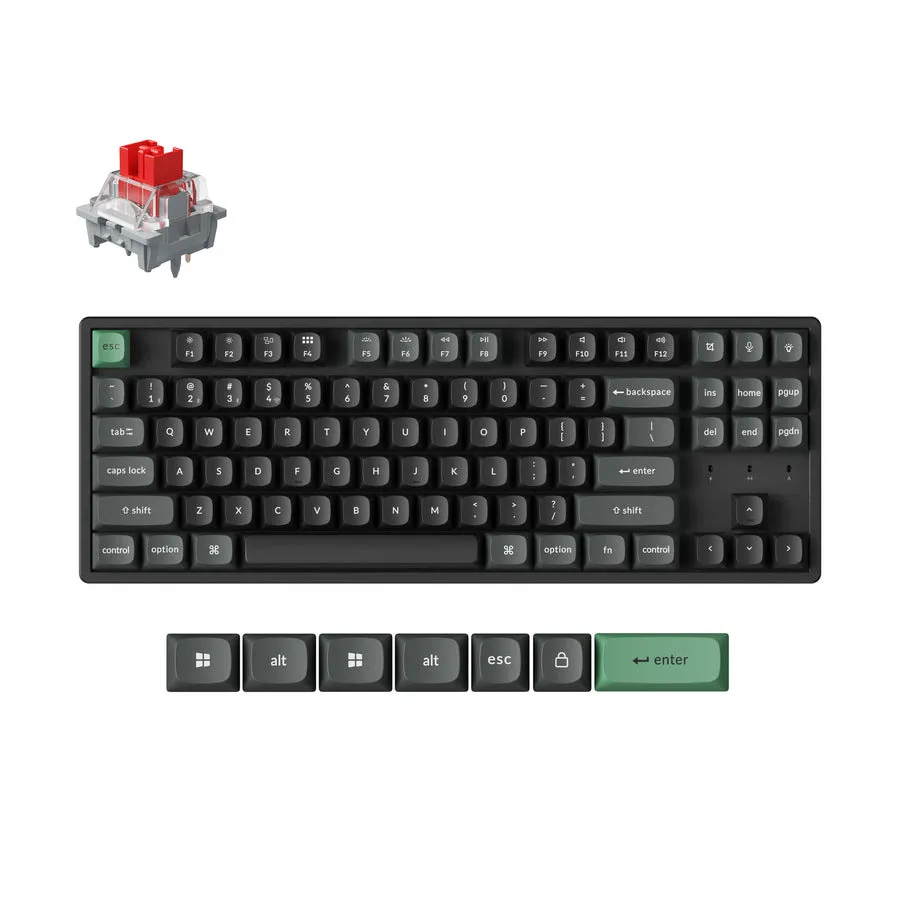 Keychron K8 Ultra 8K tr&aring;dl&ouml;st mekaniskt tangentbord, Keychron Apex Brown, svart