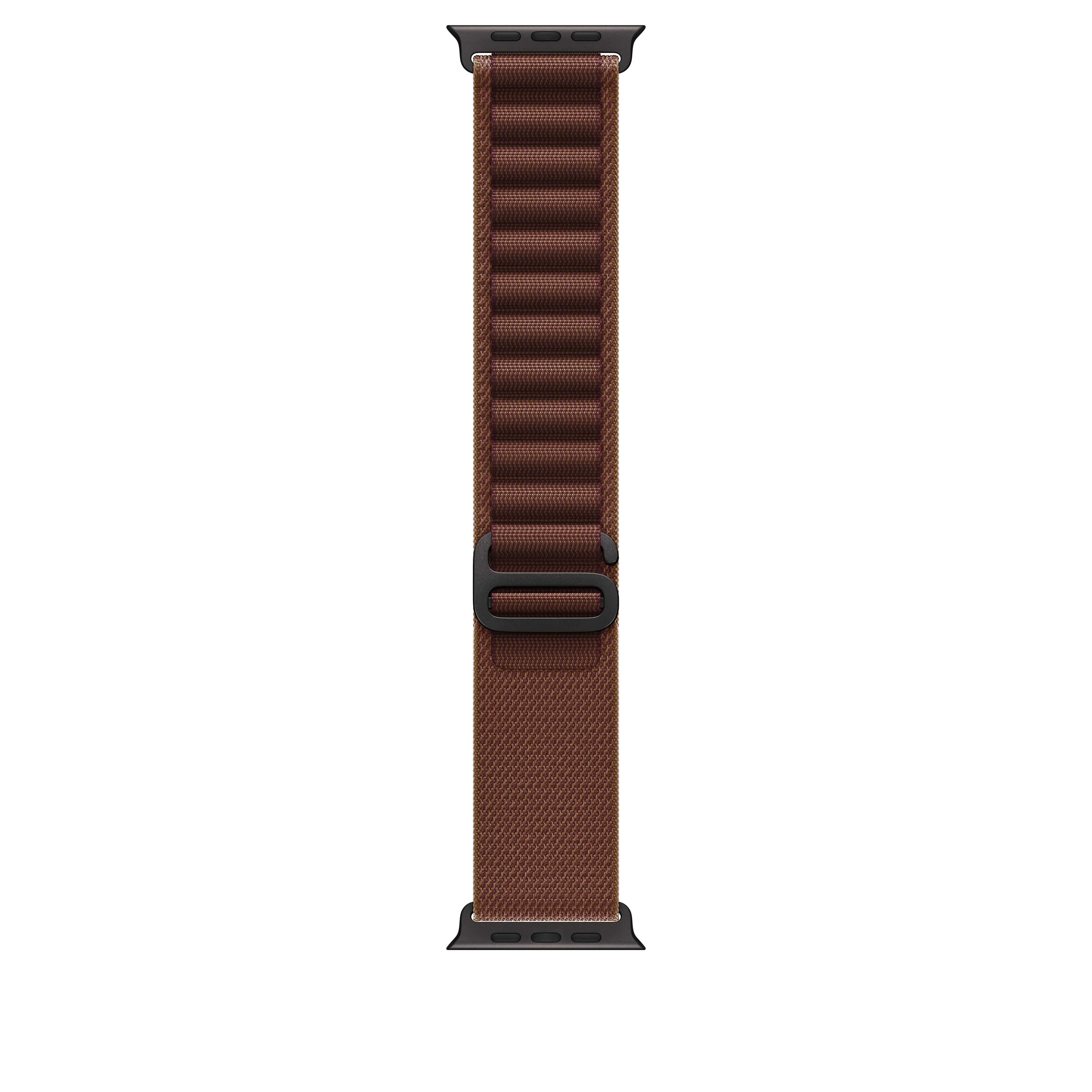 Apple Watch 49 mm -Alpine-ranneke, viininpunainen, keskikokoinen, mustatitaani