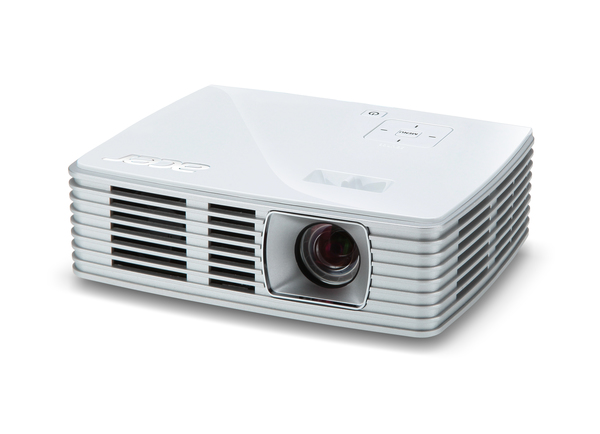 ACER K135i DLP LED Projector 600ANSI Lumen 3D ready WXGA 1280x800 10000:1 HDMI/MHL 24-pin Universal I/O USB A SD incl. WLAN Dongle