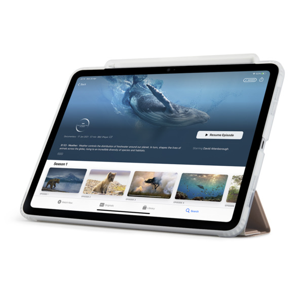 Pipetto iPad Air 13" Origami No3 - pencil case, metallic pink