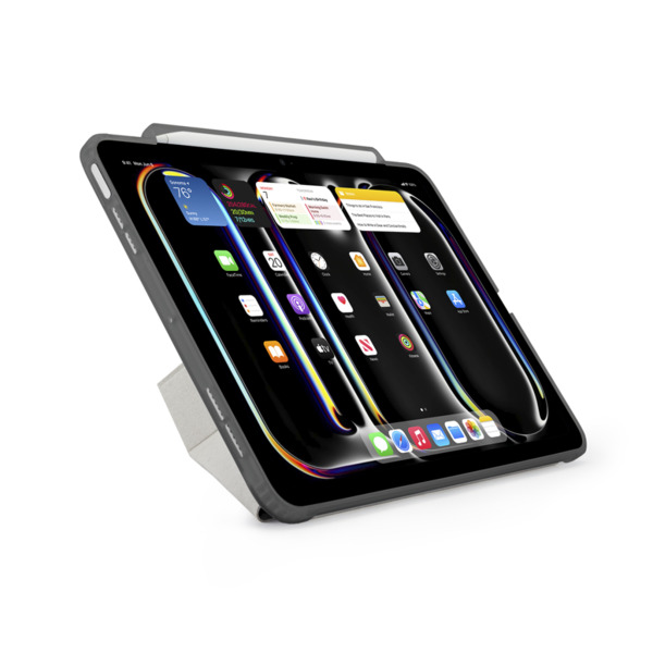 Pipetto iPad Pro 13 (2024) Origami No3 -kyn&auml;kotelo, harmaa