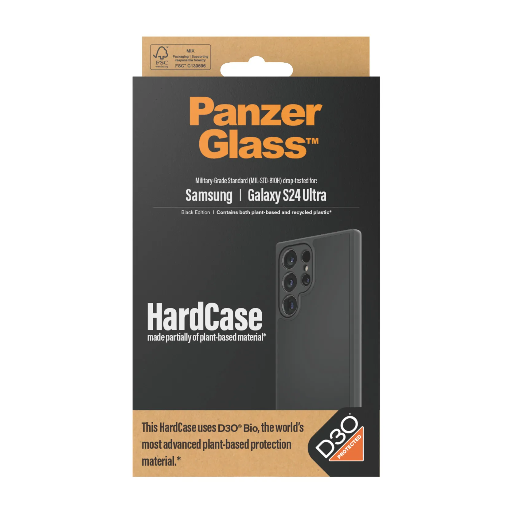 PanzerGlass Hardcase Galaxy S24 Ultra -fodral, Svart