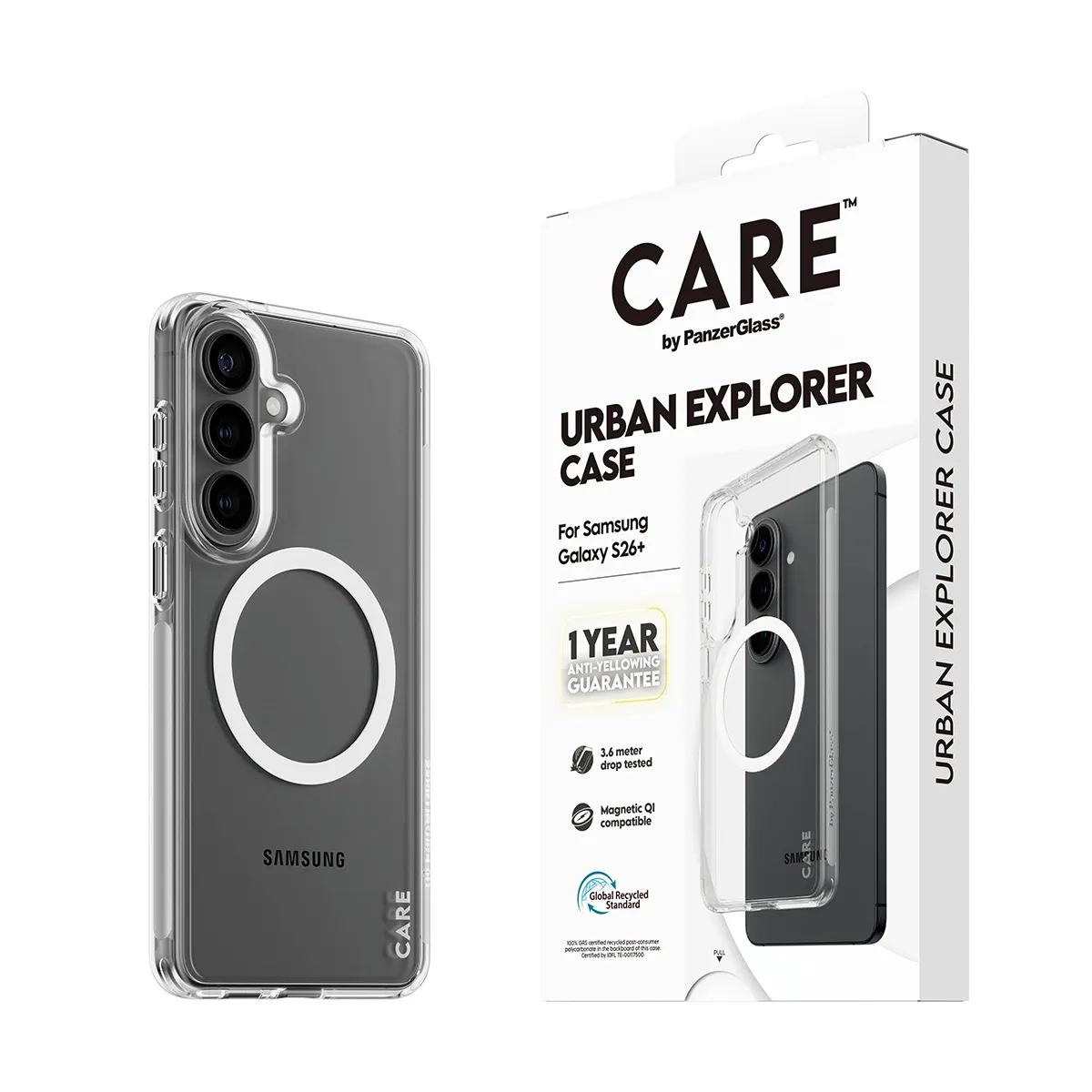 PanzerGlass CARE Urban Explorer Case for Galaxy S26+, Clear
