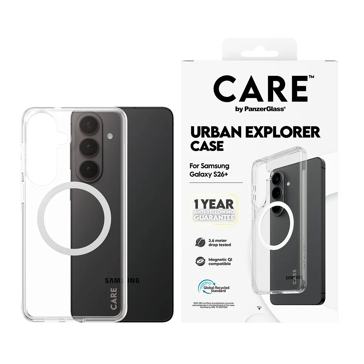 PanzerGlass CARE Urban Explorer Case for Galaxy S26+, Clear