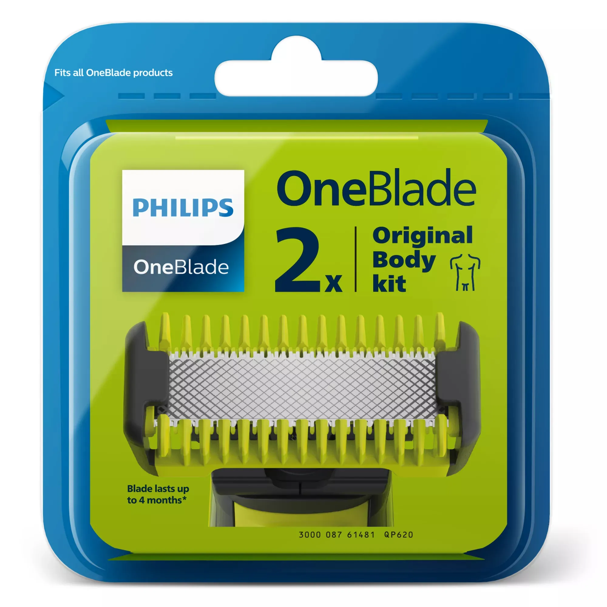 Philips OneBlade QP620/50 Face + Body -vaihtoter&auml;t