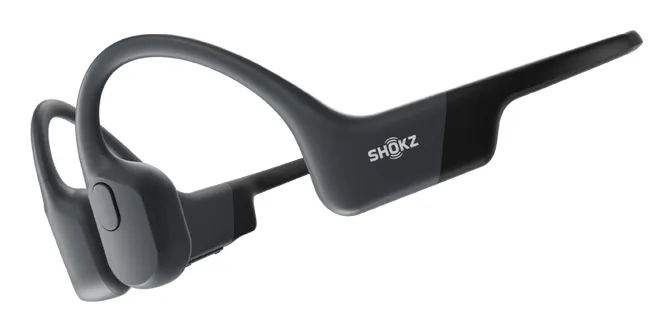 Shokz OpenRun USB-C tr&aring;dl&ouml;sa benledande h&ouml;rlurar, svart