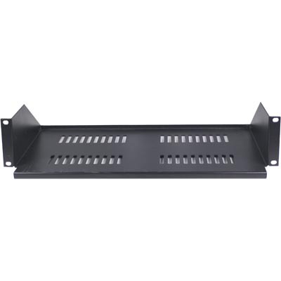 19" kiinte&auml; hylly, 2U, 267mm syv&auml;, max 8kg