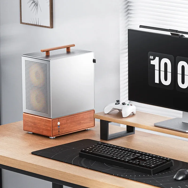 JONSBO T7 -micro-ATX-kotelo ikkunalla, hopea