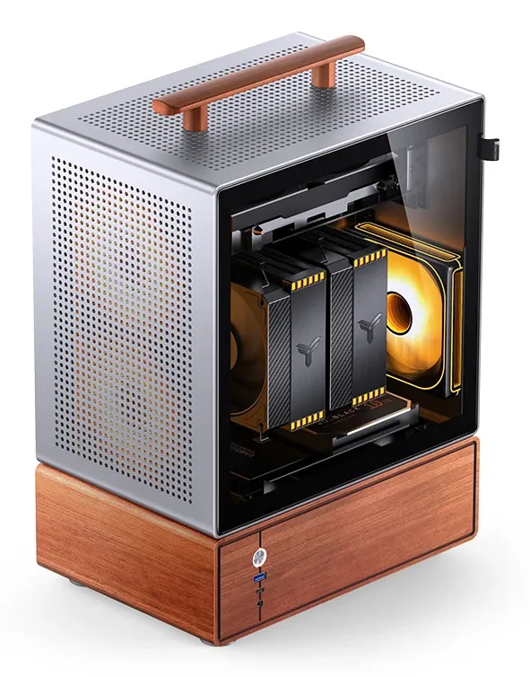 JONSBO T7 -micro-ATX-kotelo ikkunalla, hopea