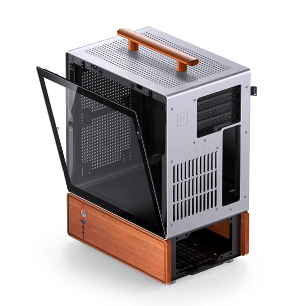 JONSBO T7 Micro-ATX Case with window, Silver