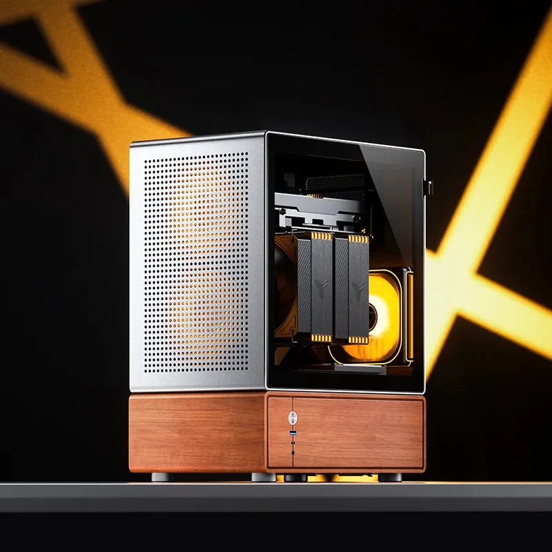 JONSBO T7 -micro-ATX-kotelo ikkunalla, hopea