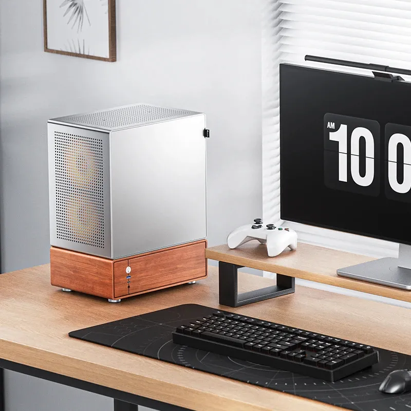 JONSBO T7 -micro-ATX-kotelo ikkunalla, hopea