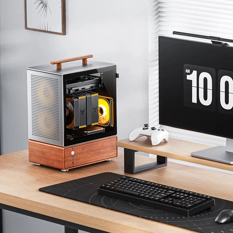 JONSBO T7 -micro-ATX-kotelo ikkunalla, hopea